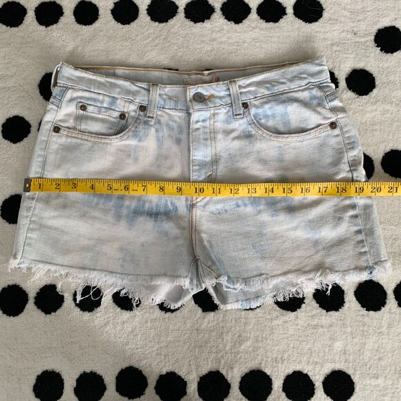 Levi's 515 Jean Shorts Women's 8 Raw Hem Denim Cut Off Y2K Rodeo Daisy Festival - Picture 8 of 11